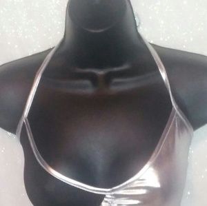 Black/White/Silver halter mini dress